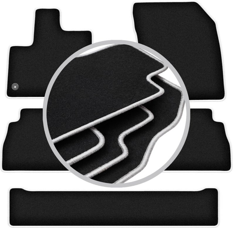 CARLUX-SILVER Autofußmatten für: Toyota ProAce City Verso 7-Sitzer (2018-)