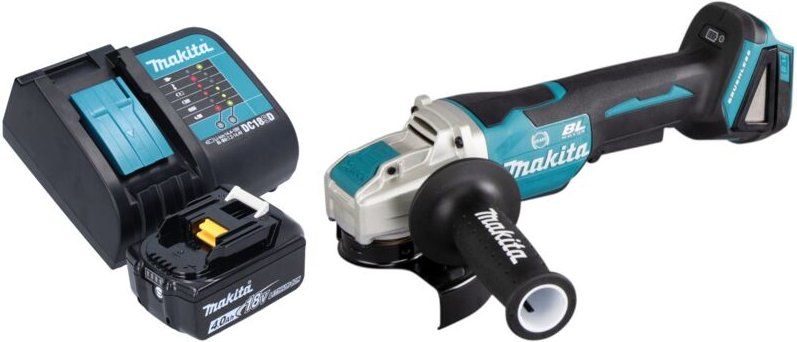 Dga 520 SM1X1 Akku Winkelschleifer 18 v 125 mm x-lock Brushless + 1x Akku 4,0 Ah + Ladegerät - Makita