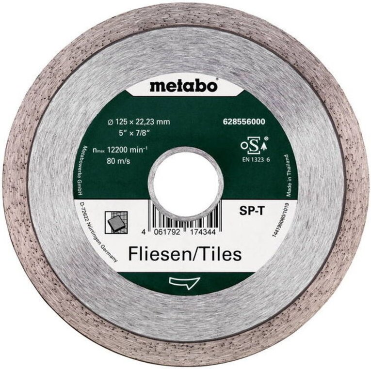 Metabo - Diamanttrennscheibe sp - t, 125x22,23 mm, Fliesen (628556000)