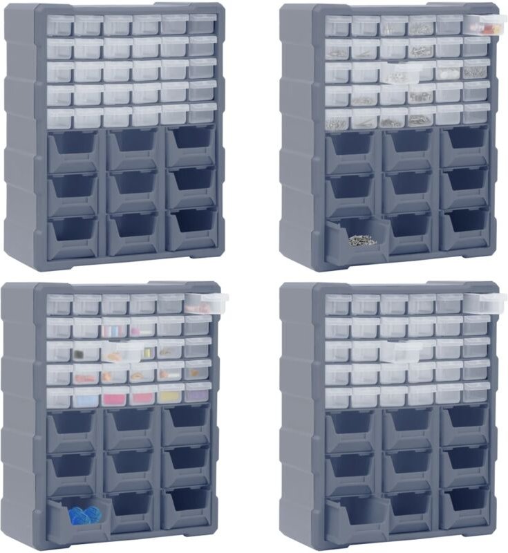 Multi-Schubladen-Organizer mit 39 Schubladen 38x16x47 cm - Multi-Schubladen-Organizer - Werkzeug-Organizer - Home & Livi...
