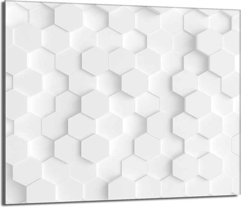 Glasschutzplatte für Herd 60x52 Weiß