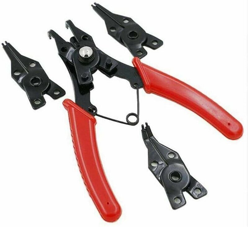 4-in-1 austauschbare Sicherungsringzange, Multifunktionszange, Werkzeug zum Entfernen des externen Innenrings - Ulisem