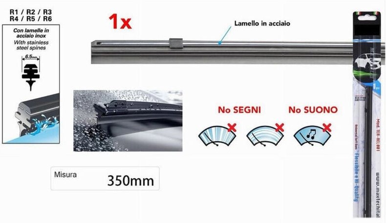 Trade Shop - RICAMBES FÜR TERGIZRISTAL GOMMINO NERO 35 CM ALTA QUALITY TER-REL002 -