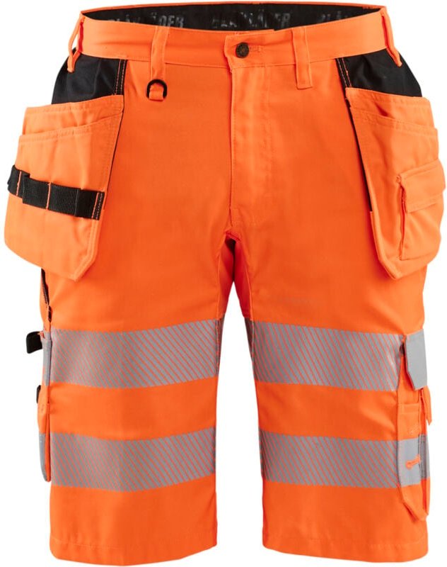 Thumbnail - Hochsichtbarer, dehnbarer Arbeitsshort Artisan 1586 – Neonorange XS – FR(38) – SE(C44) – Normen