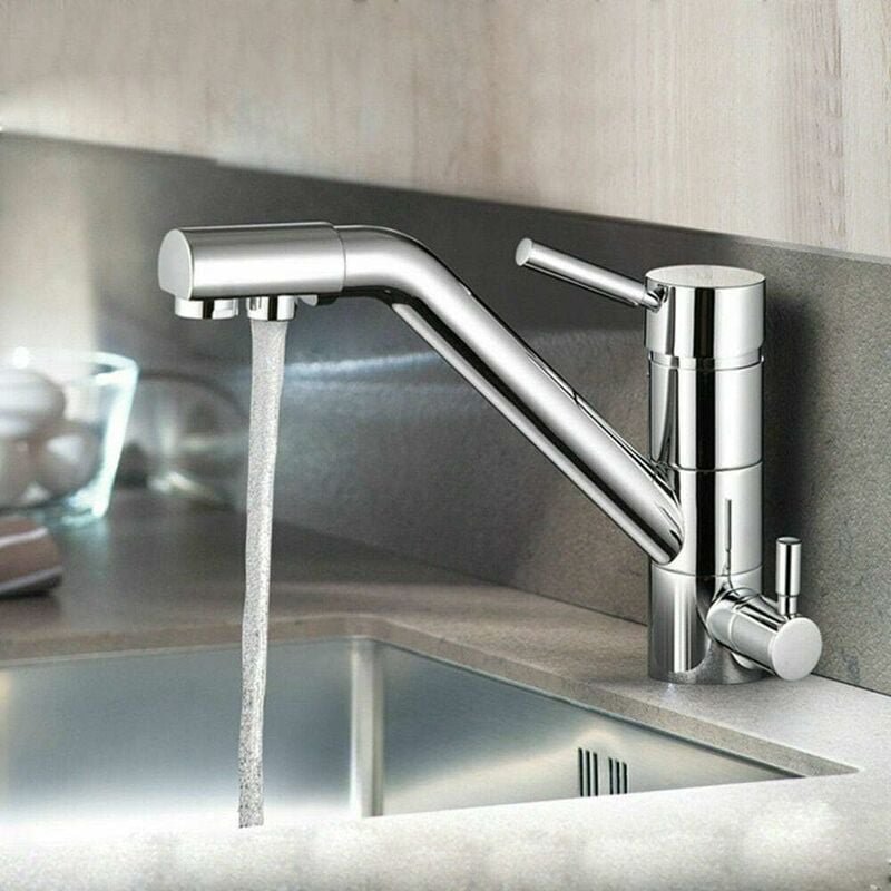 Thumbnail - 3-1 Küchenmischbatterie, 3-Wege-Wasserhahn, drehbare Osmose-Mischbatterie, von DEBUNS