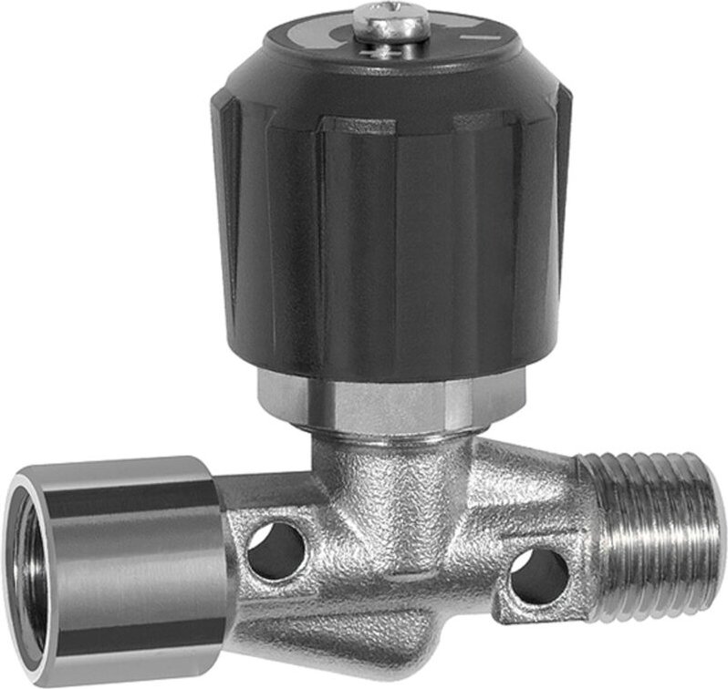 Nadelventil, Messing vernickelt, ig/ag, Rp/R 1/4, dn 4 - Riegler