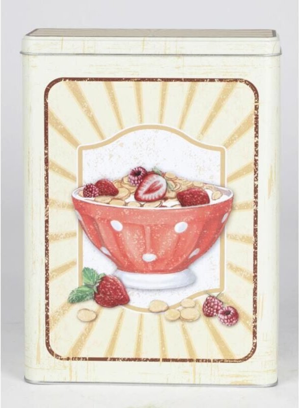 Buri - 12x Metalldosen Blech Vorrat Aufbewahrung Boxen Kiste Ordnung Kaffee Müsli Aroma