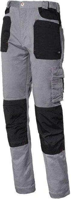 Issaline 8730B-080 Stretch-Arbeitshose, Grau/Schwarz, M
