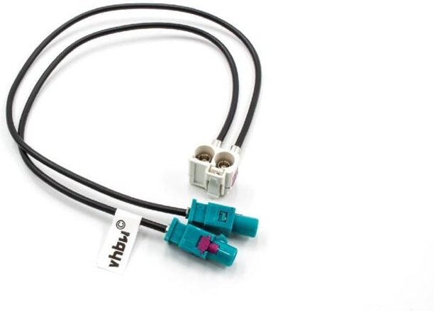 Vhbw - Antenne Doppel-Fakra (b) Adapter kompatibel mit Audi / vw rns 2, rns 310, RNS310, RNS510 Autoradio, Auto - Adapte...