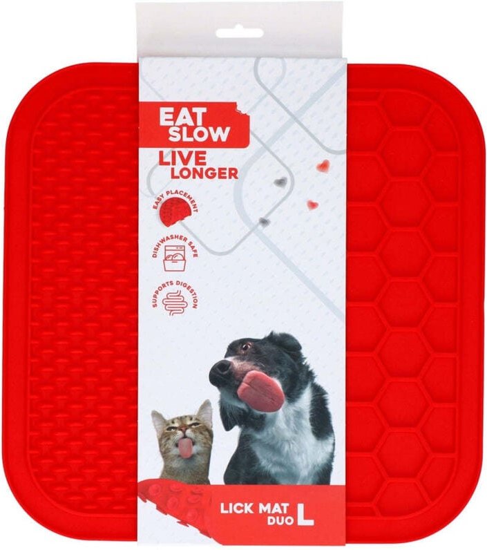 Eat slow live longer lick mat duo l rot