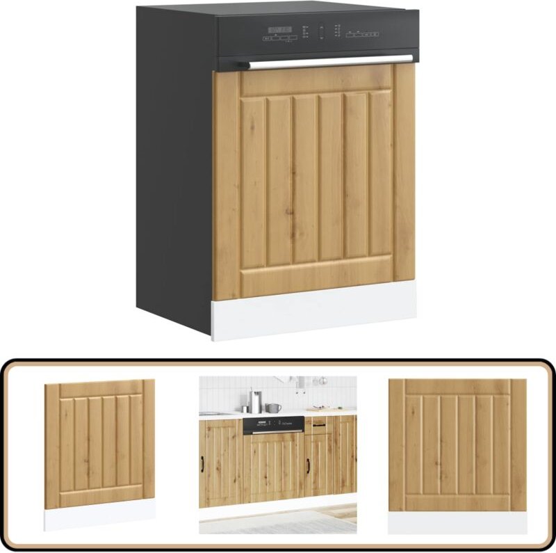 vidaXL Geschirrspülerblende Lucca Artisan-Eiche Holzwerkstoff