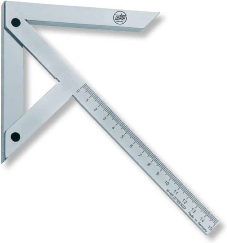 Zentrierwinkel Normalstahl mattiert 200x150mm (Ø220mm) din 875/2