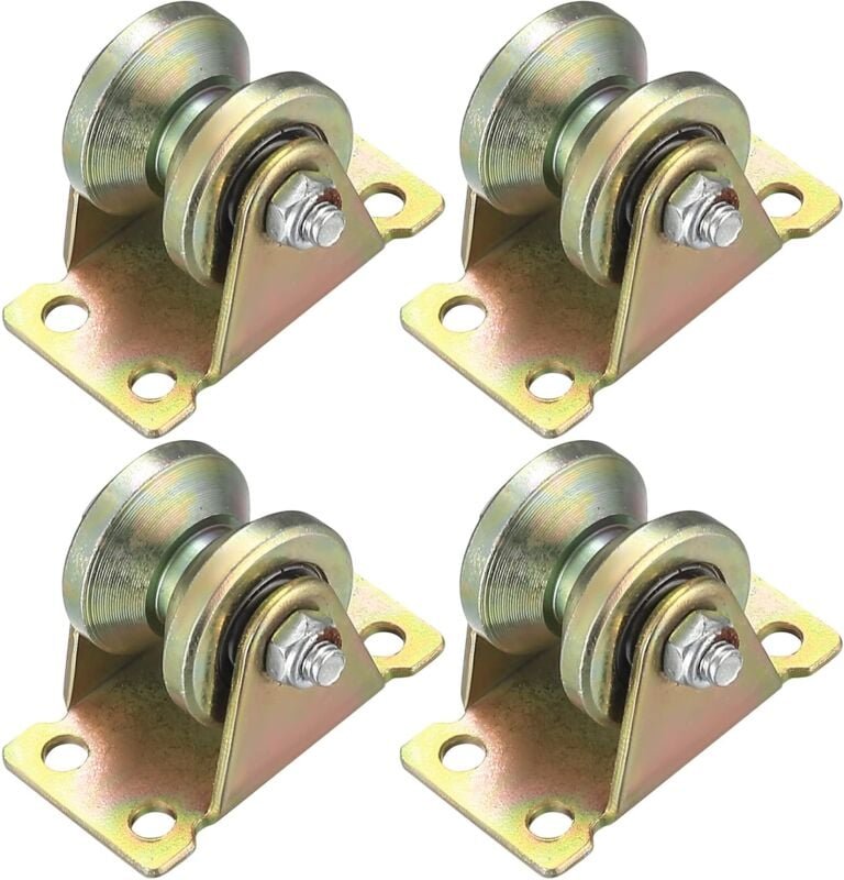 4 Stück Heberolle, Heberad, Seilrollenkabel mit Radrille für Seilschienen-Schiebetür (V-Riemenrolle)