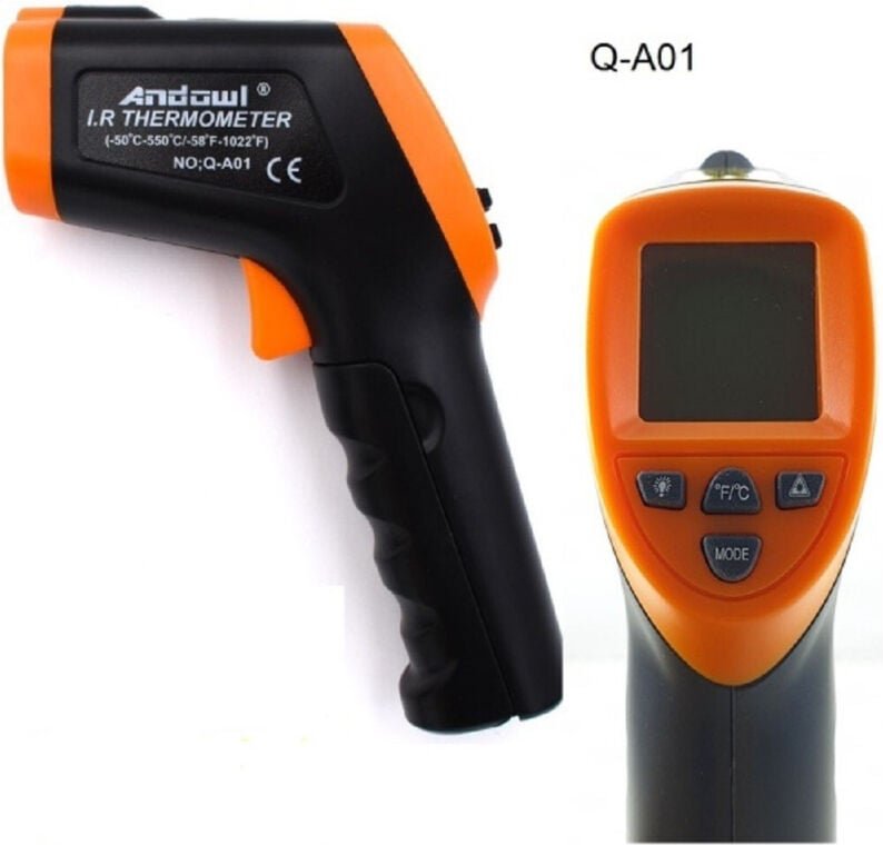 Trade Shop Traesio - Trade Shop - termometro digital pystem für infraroxierte temperatur kontaktkontakt Q-A01 -