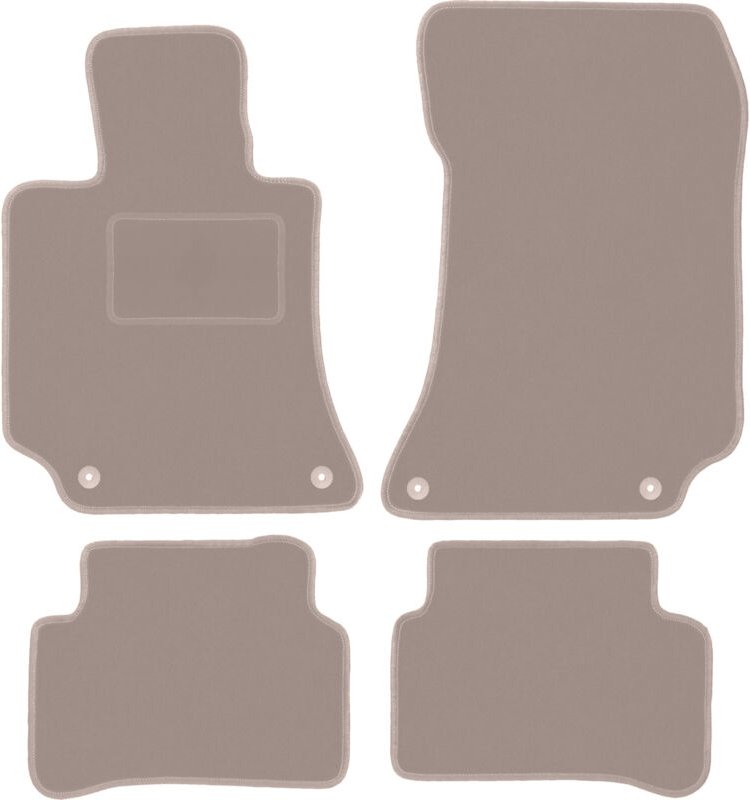 Beige Veloursmatten für: Mercedes CLS W218 Coupé (2009-2016)