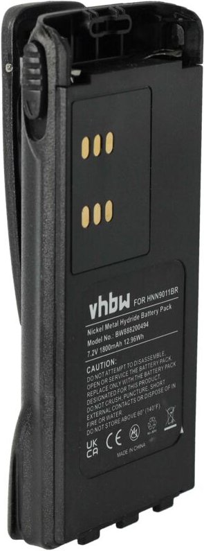 Vhbw - Akku kompatibel mit Motorola PRO7150, PRO7350, PRO7750, PRO9150 Funkgerät, Walkie Talkie (1800mAh, 7,2V, NiMH) + ...