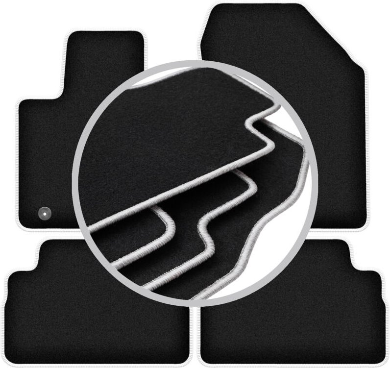 CARLUX-SILVER Autofußmatten für: Hyundai SantaFe IV SUV (2018-)