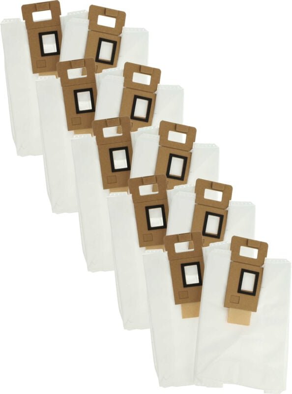 10x Staubsaugerbeutel kompatibel mit Roborock S7, S7 Plus, T7S, T7S Plus Saugroboter - Mikrovlies, 24cm x 16cm Weiß - Vh...