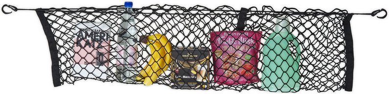 Gepäcknetz fürs Auto, elastisches Aufbewahrungsnetz, Kopfstütze, Kofferraumnetz mit Haken, universal, schwarz - Relaxday...