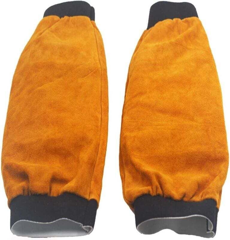 Manicotti speciali anti-spruzzi anti-perforazione in pelle per saldatura da giardinaggio, maniche lunghe anti-scottatura...