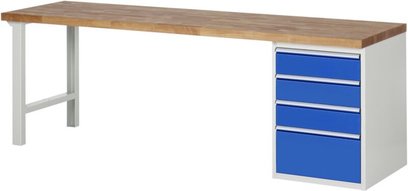 Werkbank 7510A1, B2500xT700xH890mm, 4x Schublade-TA - RAU
