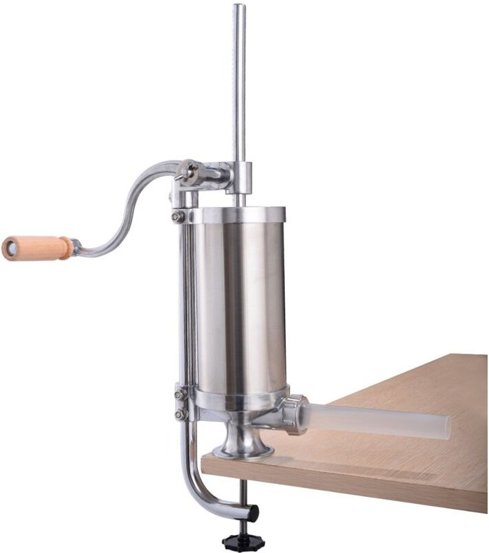 GOPLUS Edelstahl Wurstfueller Wurstfuellmaschine manuell Wurstmaschine Wurstpress Wurstspritze 1,5L