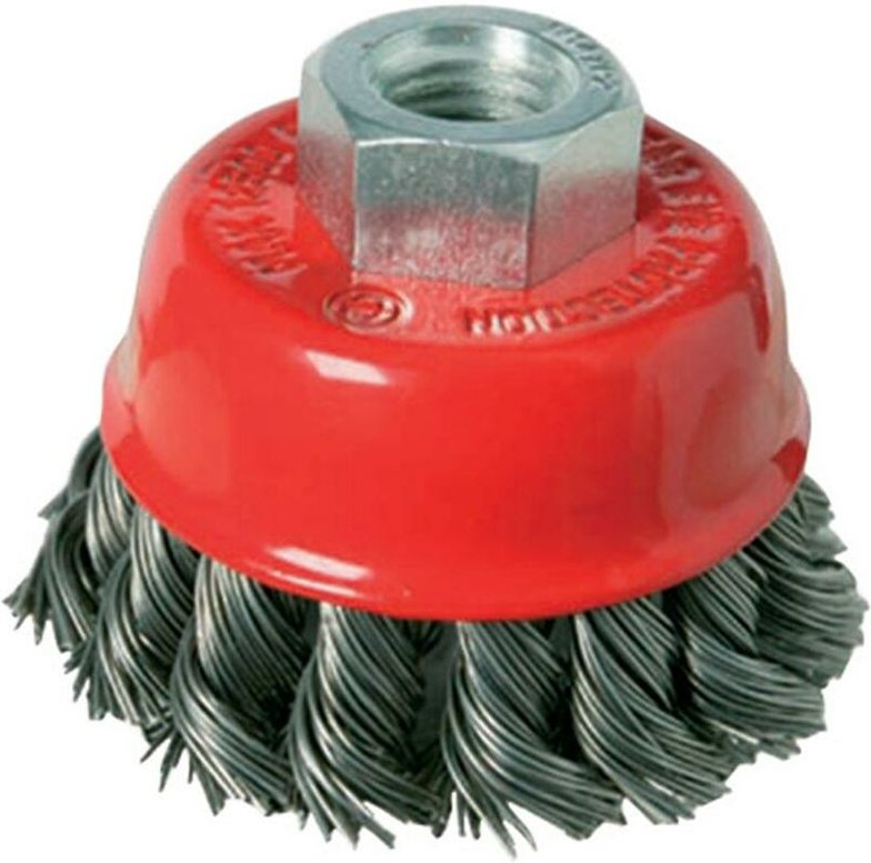 Stahldraht-Topfbürste, gezopft 100 mm