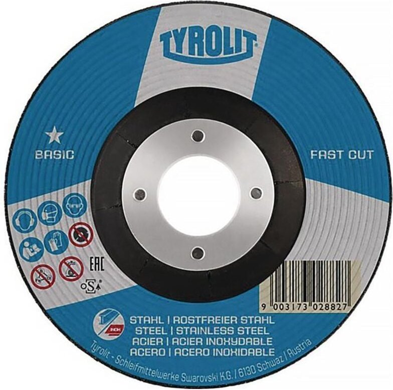 Schruppscheibe 27C Ø125x6x22,23 A30P-BFB Tyrolit