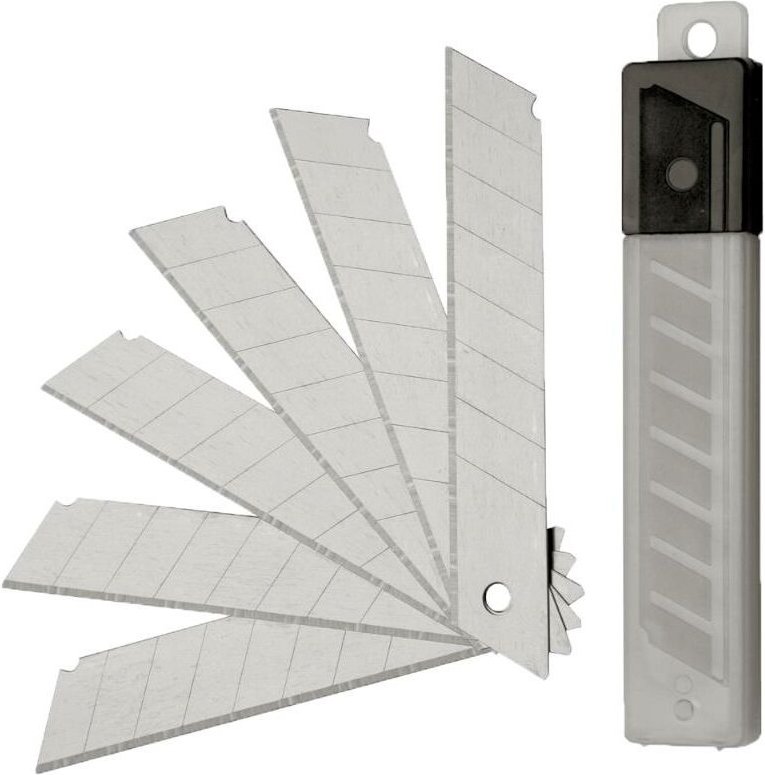 Ersatzklingen Cuttermesser, Breite 18mm, Länge 110mm, Stahl, 10er Pack