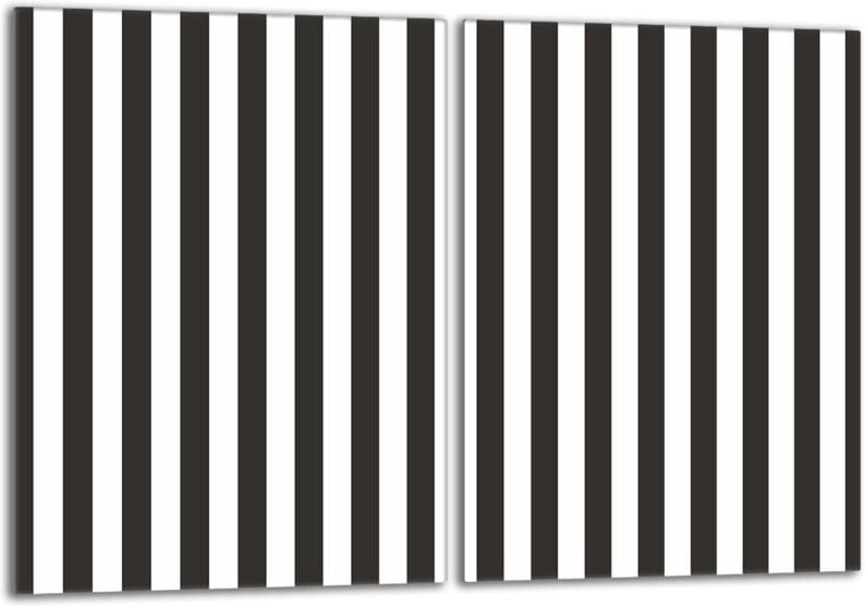 Glasschutzplatte für Herd 2x40x52 Streifen