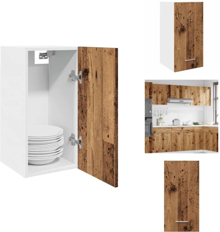 Hängeschrank Altholz-Optik 30x31x60 cm Holzwerkstoff - Hängeschrank - Hängeschränke - Küchenschrank - Aufbewahrungsschra...