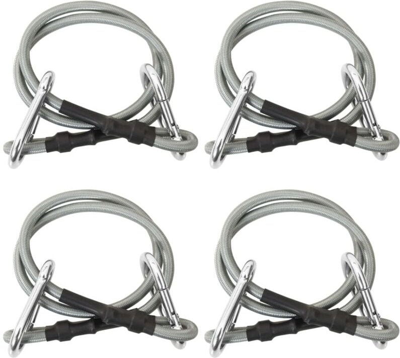vidaXL Seile mit Karabiner 4 Stk. Gummi