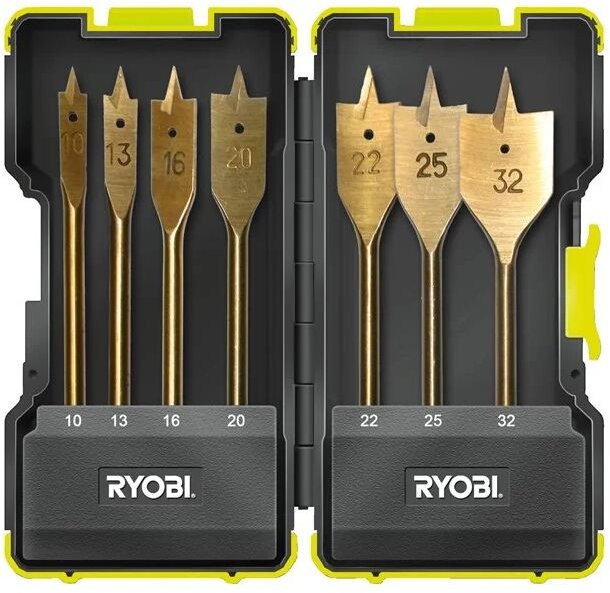 RAK07SB Kit 7 Holzbits Bohrer Schraubendreher Koffer - Ryobi