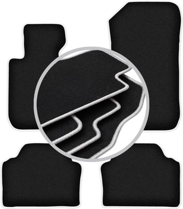 CARLUX-SILVER Autofußmatten für: BMW 3 E90 xDrive Limousine (2004-2011)