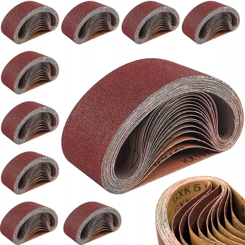 SCHLEIFPAPIER 10 Stk. ENDLOSBAND 75x533 P150 FÜR SCHLEIFMASCHINE