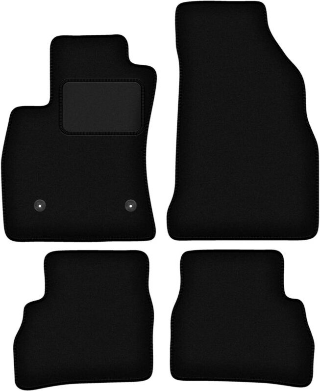 Schwarze Veloursmatten für: Fiat Doblo III Kombivan (2021-)
