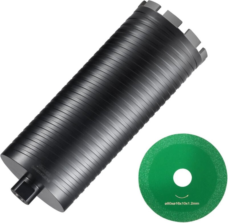 VEVOR Diamantbohrkrone Kernbohrer, 108 mm Nass-/Trocken-Diamant-Kernbohrer für Ziegel und Blöcke, Betonkernbohrer mit Fü...