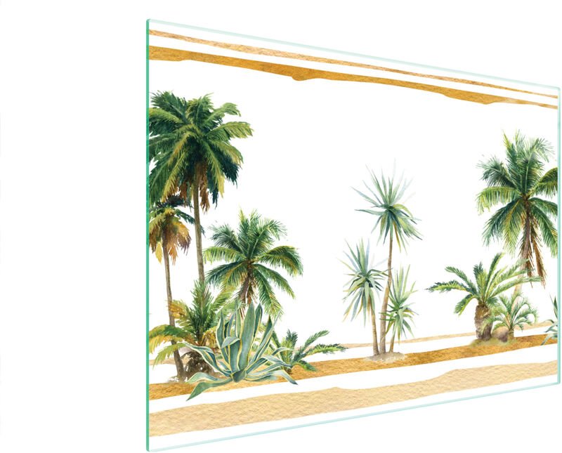 Glasschneidebrett 40x30 Palmen