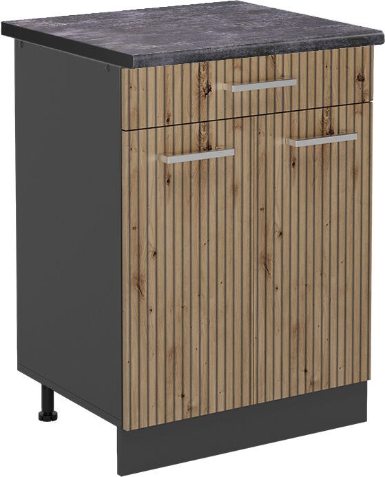 Vicco - Küchenunterschrank R-Line, Artisan-Eiche, 80 cm , ap Anthrazit