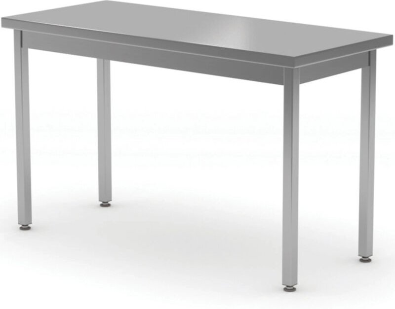 Kitchen Line zentraler Arbeitstisch aus Stahl 800 x 600 x 850 mm - Hendi 816196