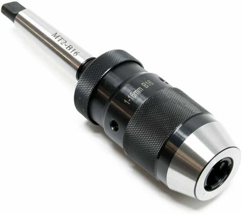 Bohrfutter MK2-B16 mit 16 mm Spannbereich. Integrierter Morsekegel-Bohrfutteradapter