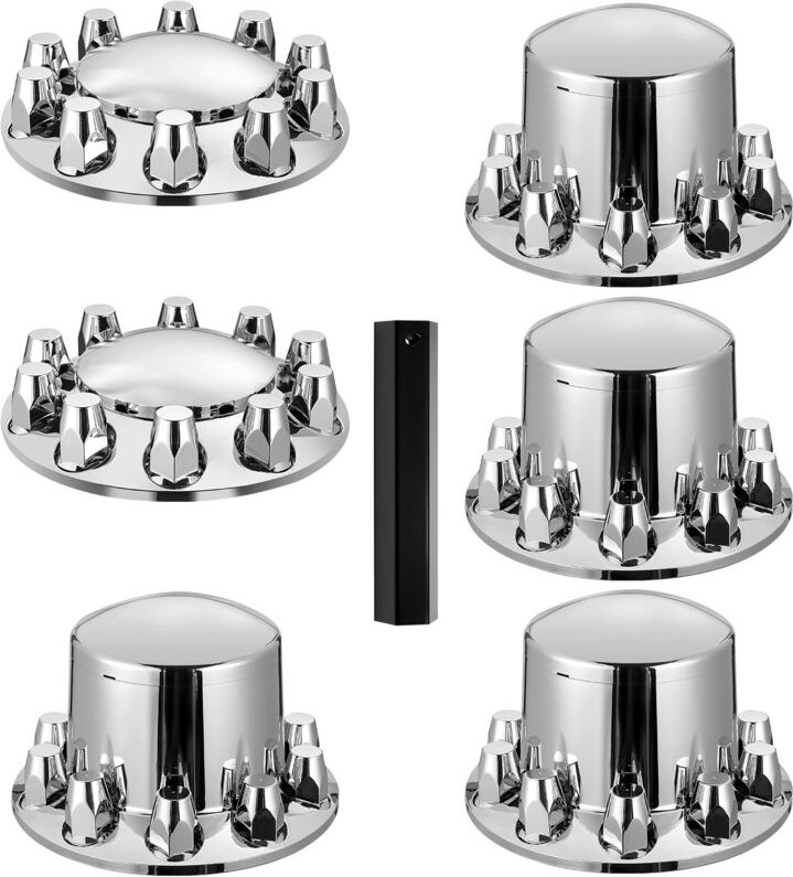 Radkappen für Vorder- und Hinterachse, gewölbte Achsabdeckung für Sattelschlepper, rostbeständige ABS-Radmutternabdeckun...