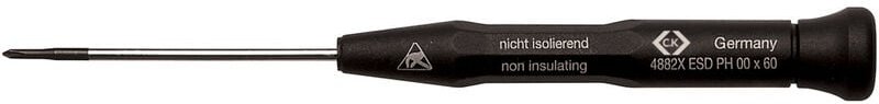 C.k Magma - c.k T4882X000ES esd Kreuzschlitz-Schraubendreher ph 000 Klingenlänge: 60 mm din en 61340-2