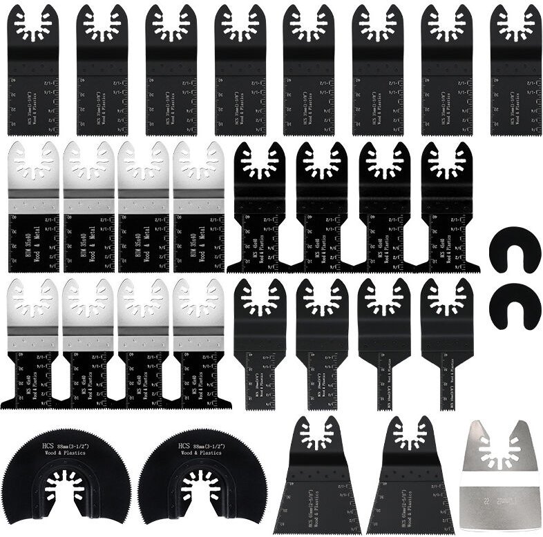 31-teiliges oszillierendes Multifunktions-Sägeblatt, Multifunktions-Oszillierwerkzeug-Zubehör, Universal-Sägeblatt für B...