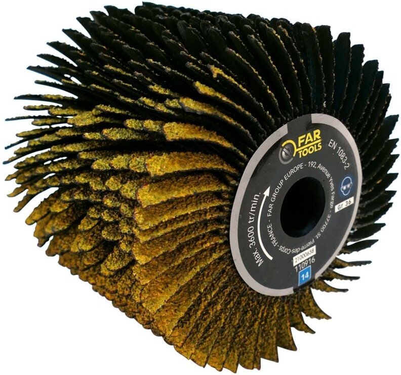 Bürste mit Schleifstreifen A36 far tools ø 120 mm l 100 mm - 110916