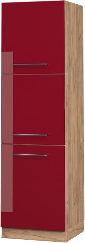 Vicco - Herdumbauschrank Fame-Line, Bordeaux Hochglanz, 60 cm