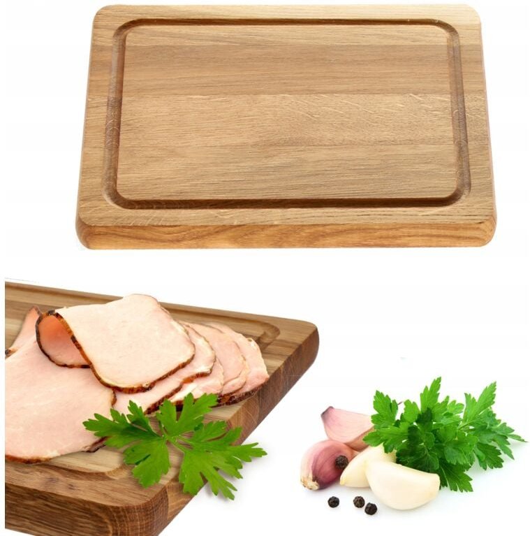 Küchenschneidebrett aus Holz 25x20, Eiche - Kadax