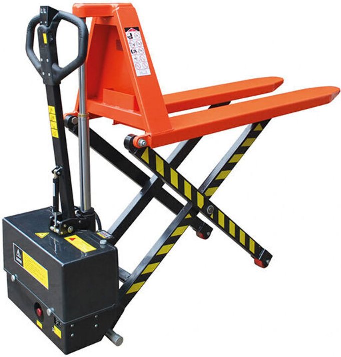 Elektrischer Hochhubwagen mit Gabeln 1000 x 520 mm, 1,5 t – Lasten in der Höhe halten – Ergonomie - JE5215