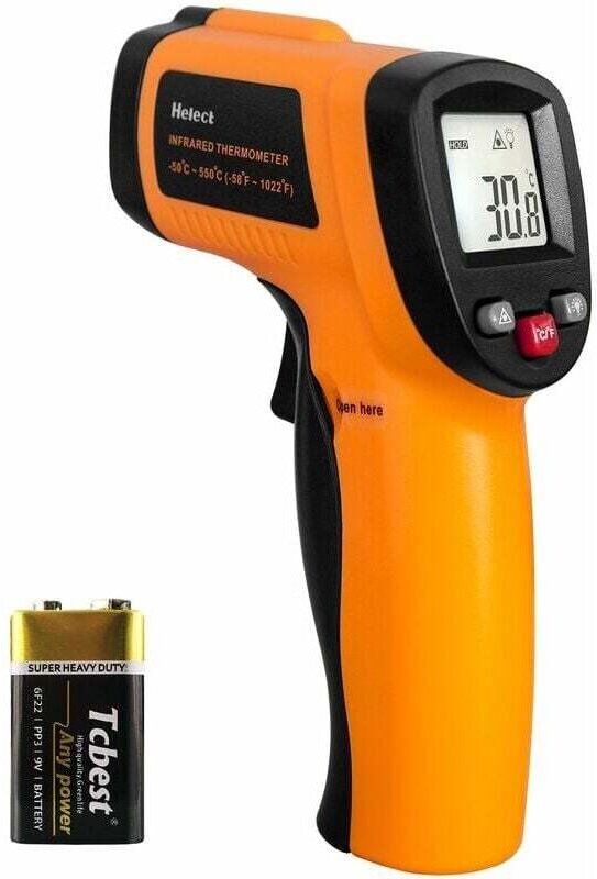 SNQ - Infrarot-Thermometer, berührungsloses Laser-Infrarot-Thermometer von -50 °c bis 400 °c, LCD-Display mit Hintergrun...