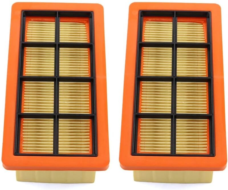 2er Set Flachfaltenfilter für Kärcher 6.415-953.0 AD2 AD3 AD4 Premium Aschesauger ad 3.000, ad 3.200 Staubreinigungsfilt...